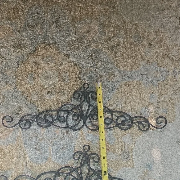 Ornate Black Metal Wall Art Set - Picture 3 of 3